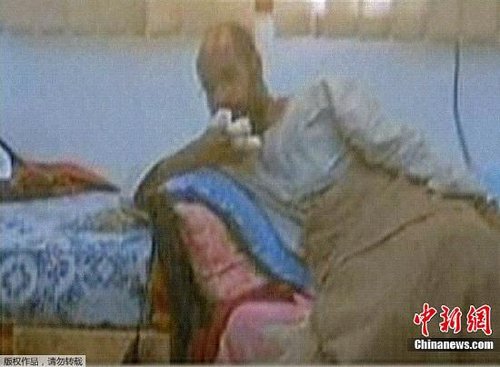 圖為賽義夫被捕后的電視截圖。